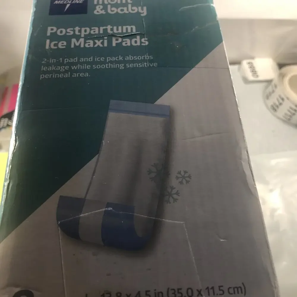 Medline 2-in-1 Perineal Pad & Cold Packs - Postpartum Care, Maternity, 8 Count